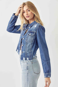 Shirring Sleeve Crop Jacket