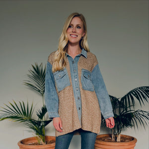 Denim Sweater Jacket