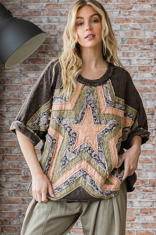 Star Patched Top