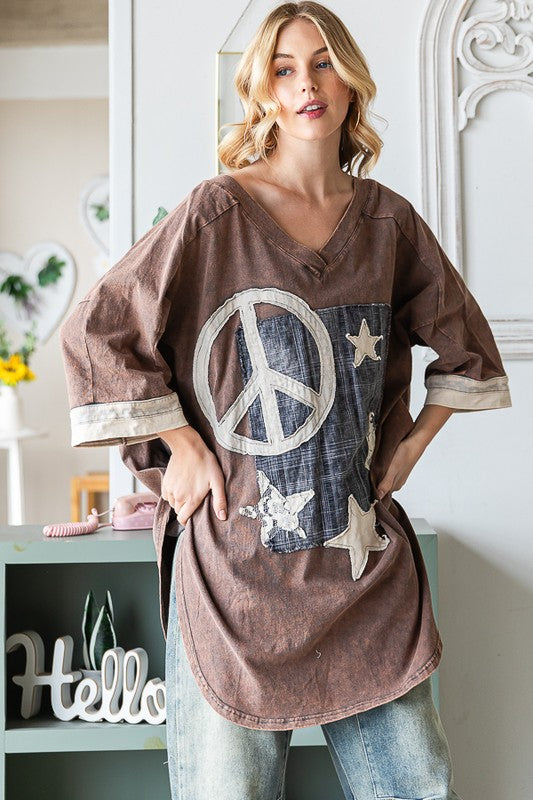 Peace & Star Top