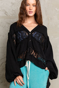 Black Lace HI/Low Top
