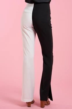 Colorblock Flare Leg Pants