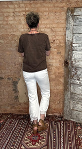 White Distressed Jean