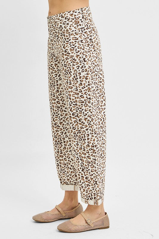 Barrel Leopard Jeans