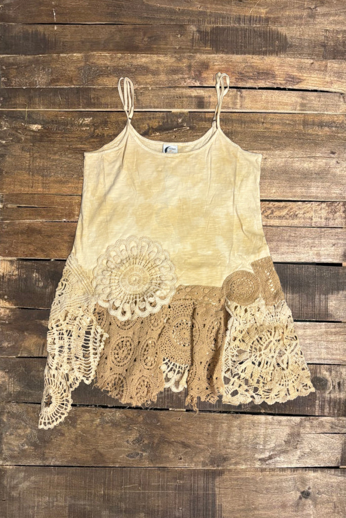 Tank w/ Crochet Details