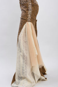 Leopard Tulle Jeans