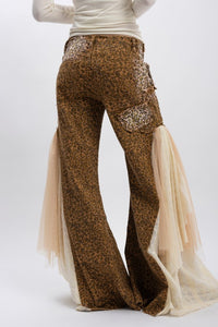 Leopard Tulle Jeans
