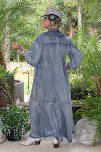 Ruffle Chambray Dress