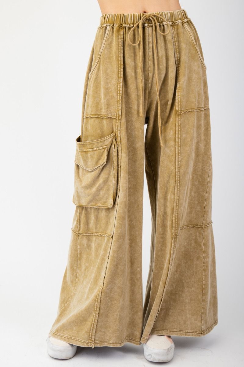 Mineral Wash Terry Knit Pant