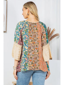 Enchanting Overdyed Peasant Top
