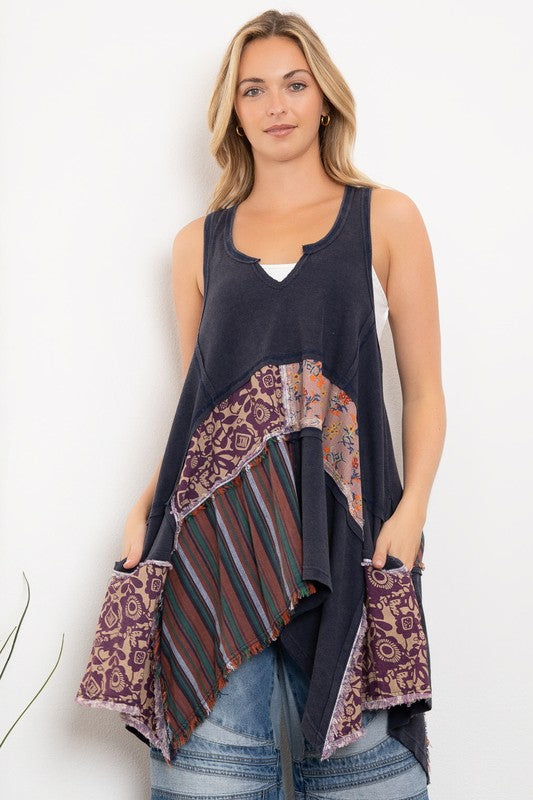 Multi Print Patchwork Tank