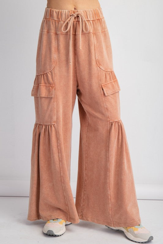 Washed Terry Knit Pants
