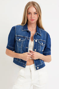 Denim Jacket w/Puff Sleeves