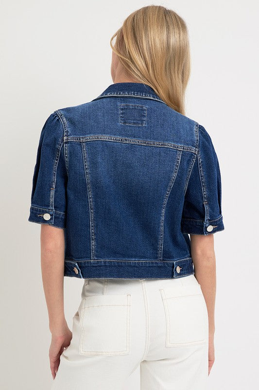 Denim Jacket w/Puff Sleeves