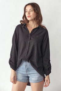 Black Linen Shirt