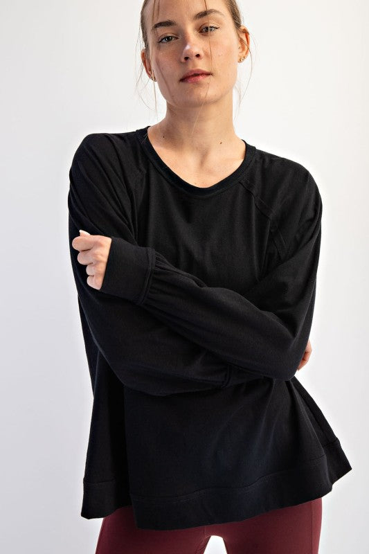 Slub Long Sleeve Top