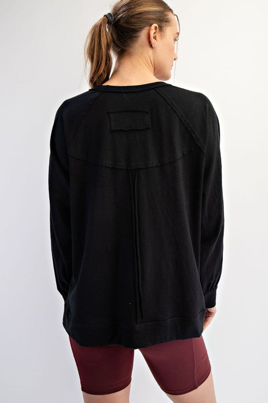 Slub Long Sleeve Top