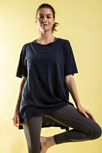 Short Sleeve Top w/Side Slits