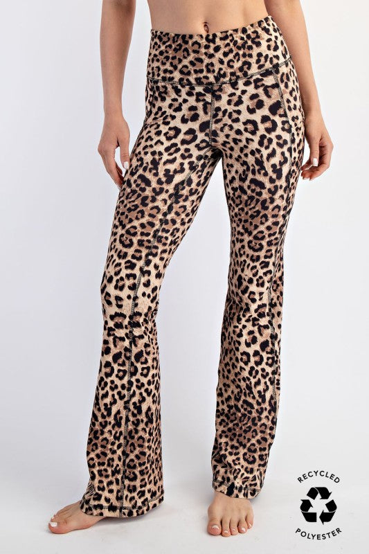 Animal Print Flared Leggings