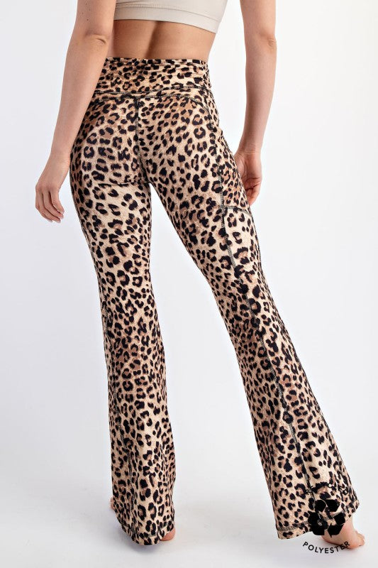Animal Print Flared Leggings