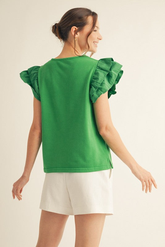 Kelly Green Big Bow Top