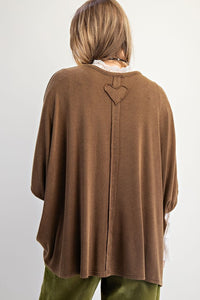 Olive Dolman Sleeve Top