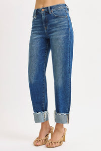 Crop Boyfriend Cuff Jeans