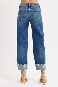 Crop Boyfriend Cuff Jeans