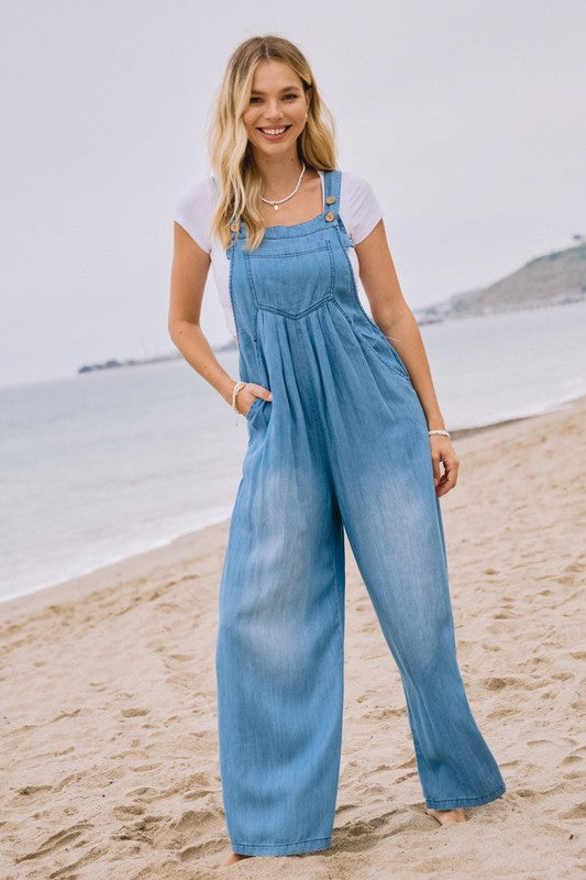 Chambray Overalls