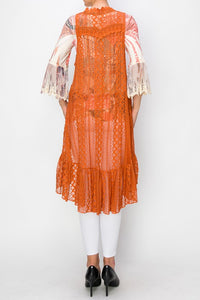 Lace High-Low Vest