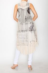 Music Note Lace Vest