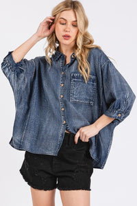 Chambray Dolman Top