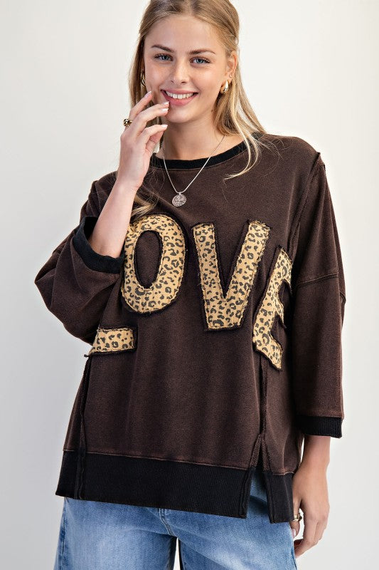 LOVE Pullover-Black