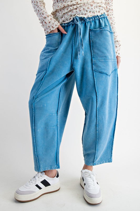 Mineral Wash Barrel Pants