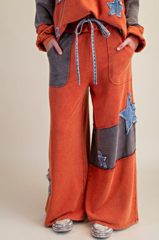 Vintage Red Star Patch Pants