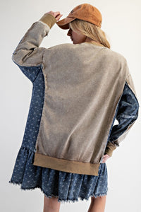 Faded Olive w/Denim Tunic