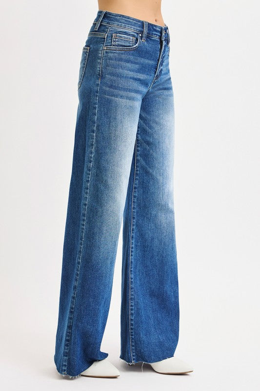 Tummy Control High Rise Palazzo Jeans
