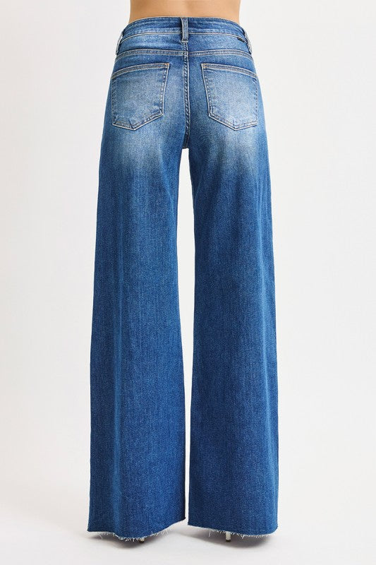 Tummy Control High Rise Palazzo Jeans