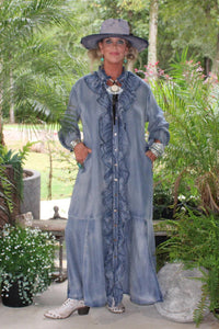 Ruffle Chambray Dress