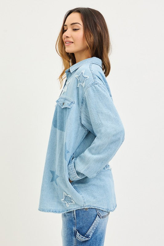 Oversized Denim Shacket