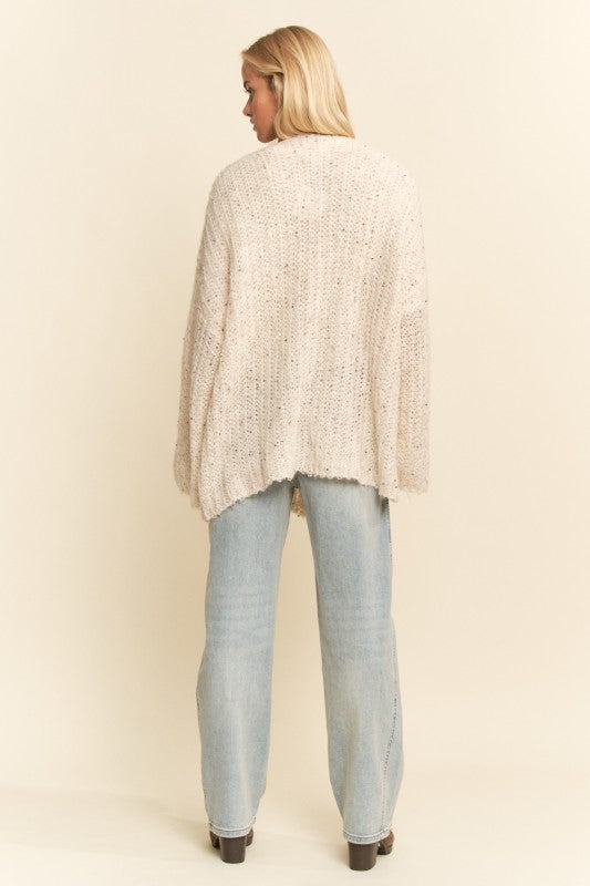 Cream Sequins Cardigan