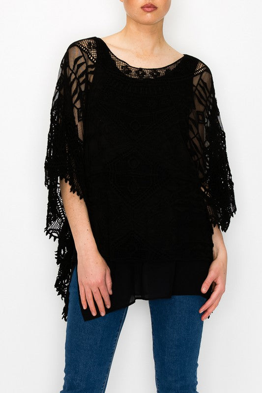 Black Crochet Top