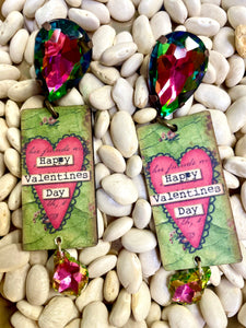 V-Day Card Earrings