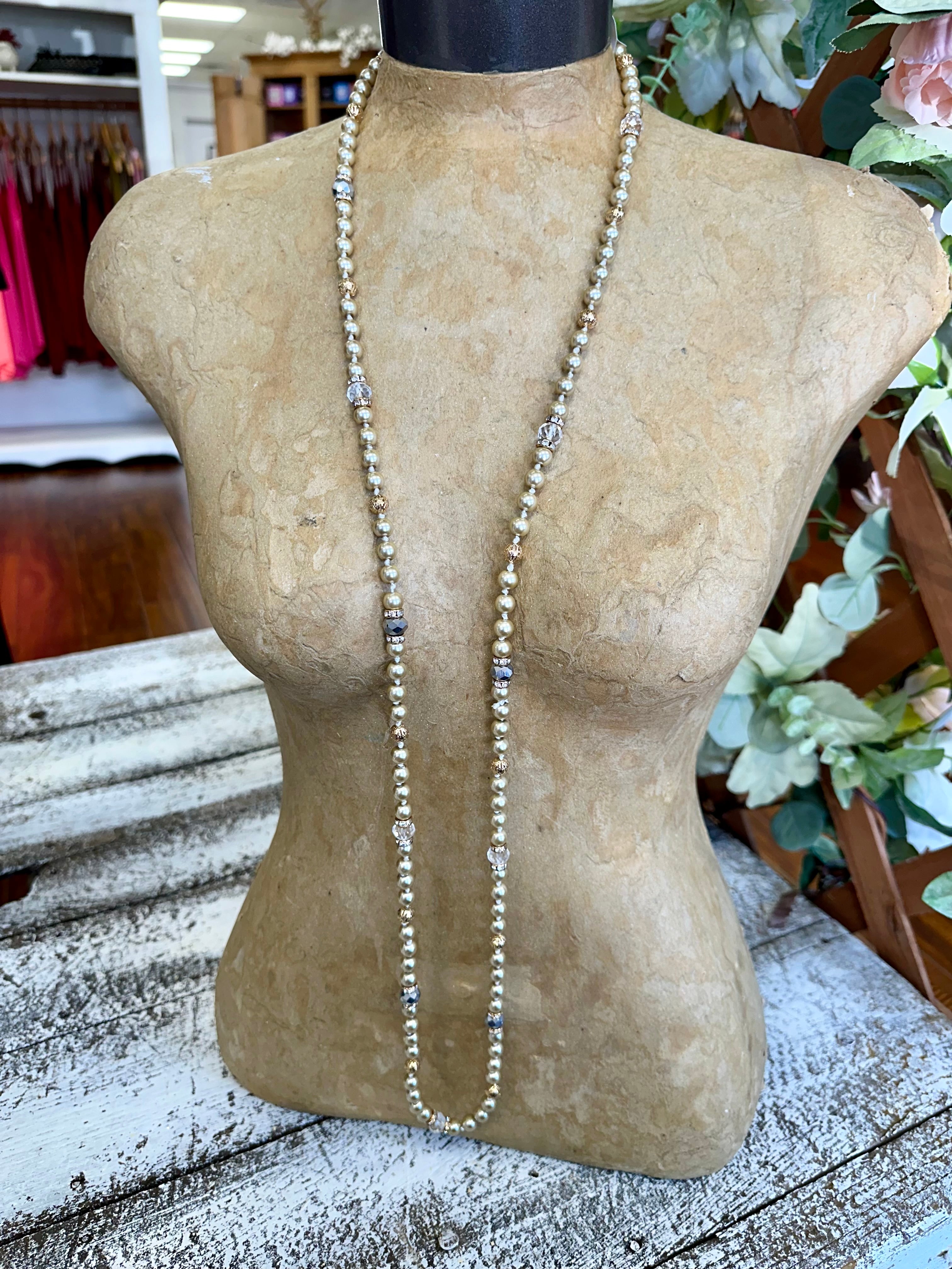 Long Champagne Pearl Strand