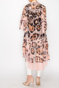 Tickle Me Pink Lace Duster