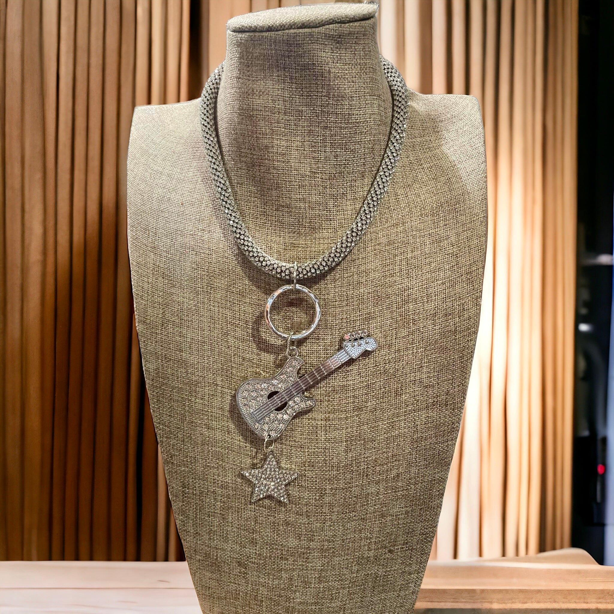 Glam Guitar Necklace